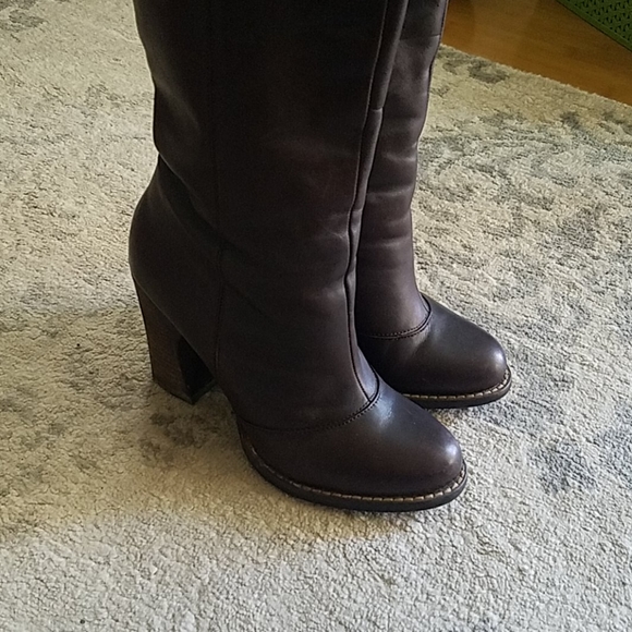 BCBG Brown Leather Boots - Picture 1 of 7